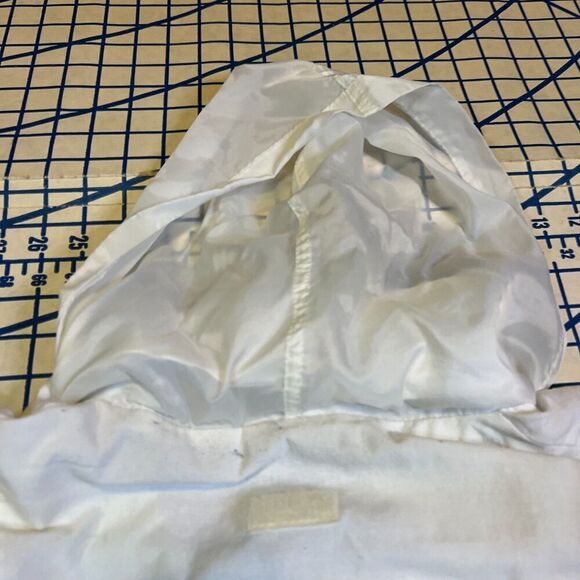 Eagles Ridge Full Zip Windbreaker Size Large Retro Geometric White Jacket - Picture 10 of 13